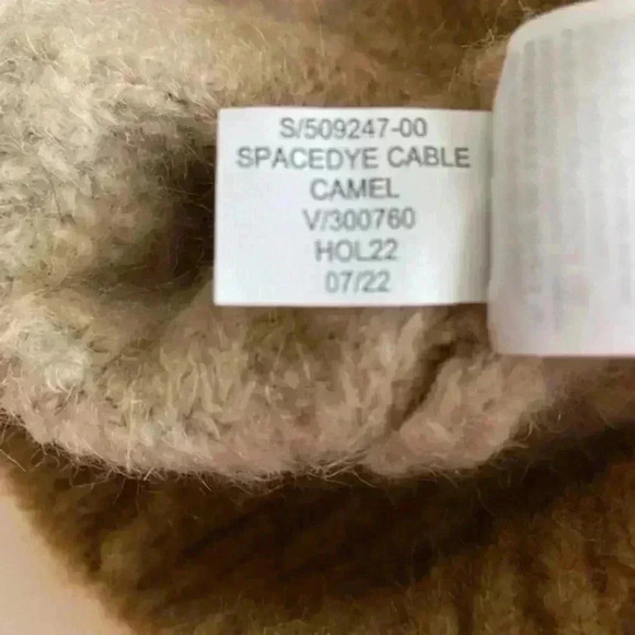 BANANA REPUBLIC Mock Neck Spacedye Cableknit Alpaca Blend Petit L/G - Picture 7 of 13